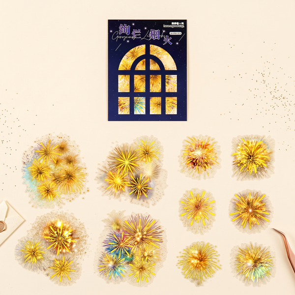 Holo Fireworks Deco Stickers