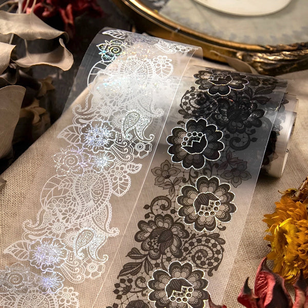 Holo Lace Pattern Clear Washi Tape