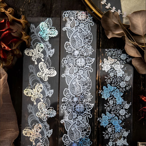 Holo Lace Pattern Clear Washi Tape