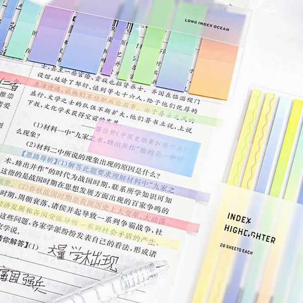 Iconic Index Short Highlighter Sticky Notes