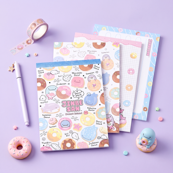 Jinbesan Donut Island Memo Pad - Donut Party
