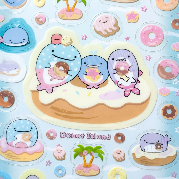 Jinbesan Donut Island Stickers - Limited Summer Edition