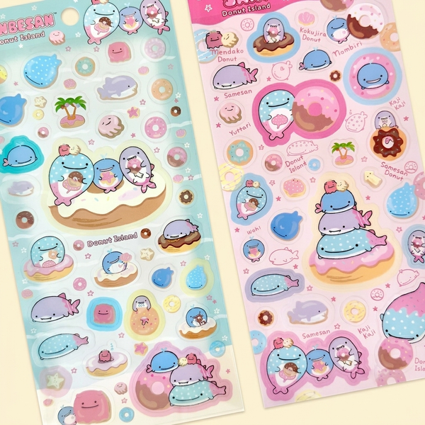 Jinbesan Donut Island Stickers - Limited Summer Edition