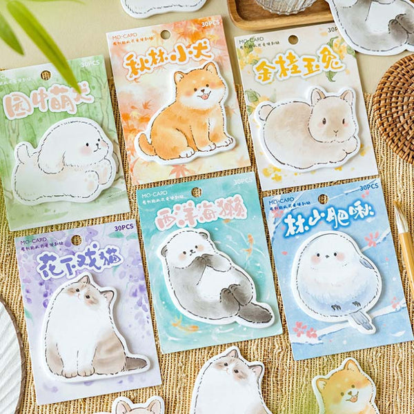 Joyful Animal Pals Sticky Notes
