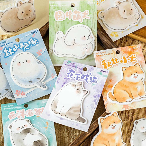 Joyful Animal Pals Sticky Notes