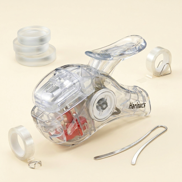 KOKUYO Harinacs Stapleless Stapler - Transparent Edition