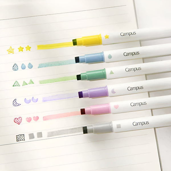 Kokuyo Campus Dual Tip Stamp Line Marker