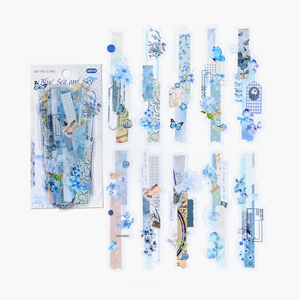 Long Strip Floral Journaling Stickers