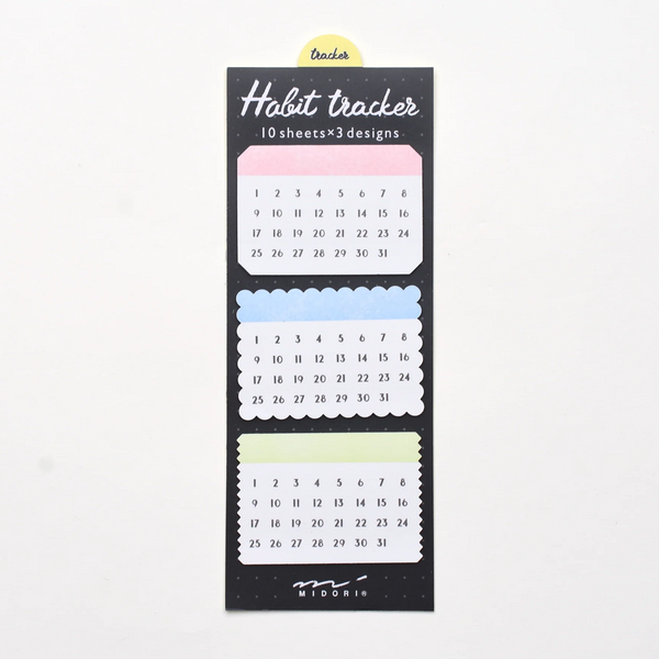 Midori Habit Tracker Sticky Notes - Colorful