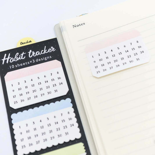 Midori Habit Tracker Sticky Notes - Colorful