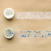 Mind Wave Clear Masking Tape - Whity Flower