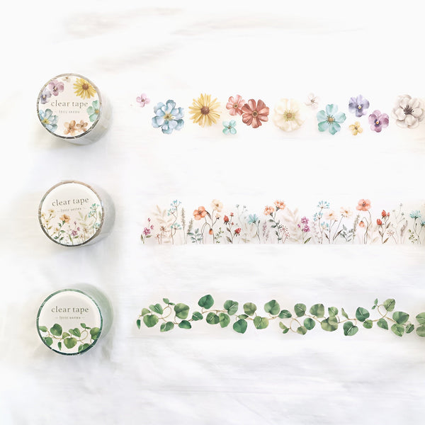 Mind Wave Lyric Series Clear Washi Tape - Green Leaves