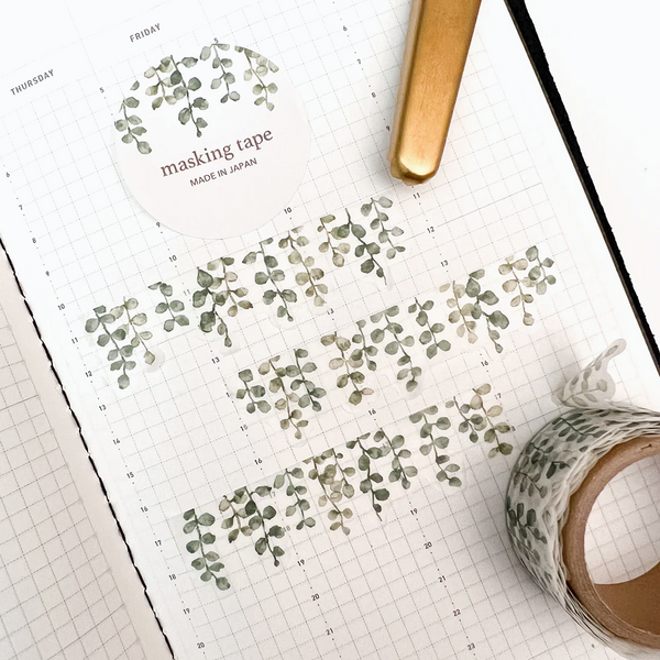 Mind Wave Palette Series Masking Tape - Green Leaves