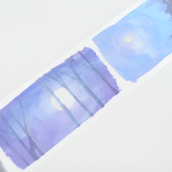 Mind Wave Wide Clear Tape - Landscape - Midnight Moonlight