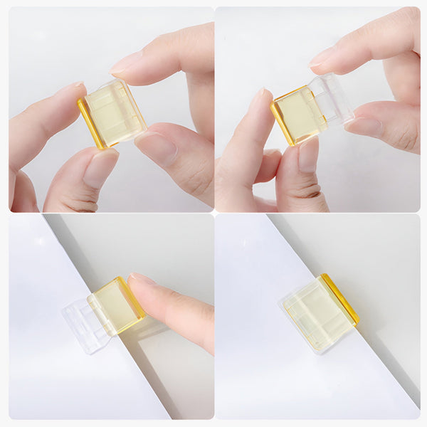 Mini Colorful Transparent Paper Clips - Set of 5