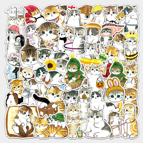 Mofusand Cat Stickers - Set of 50