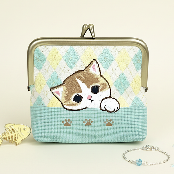 Mofusand Kiss-Lock Purse - Mint