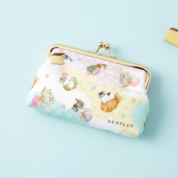 Mofusand Large Kiss-Lock Purse - Cats & Japanese Sweet Treats - Limited Edition