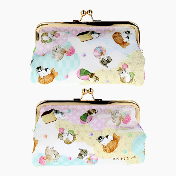 Mofusand Large Kiss-Lock Purse - Cats & Japanese Sweet Treats - Limited Edition