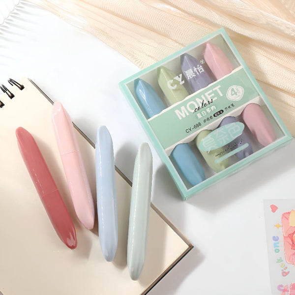 Monet Colors Aesthetic Highlighters - Set of 4