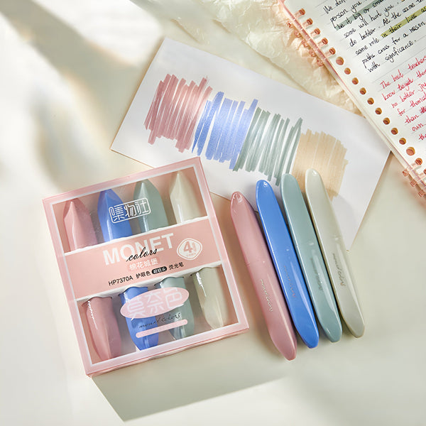 Monet Colors Aesthetic Highlighters - Set of 4