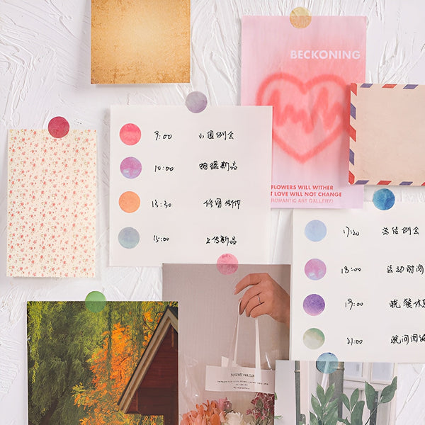 Monet Garden Watercolor Dot Stickers - Set of 6 Sheets