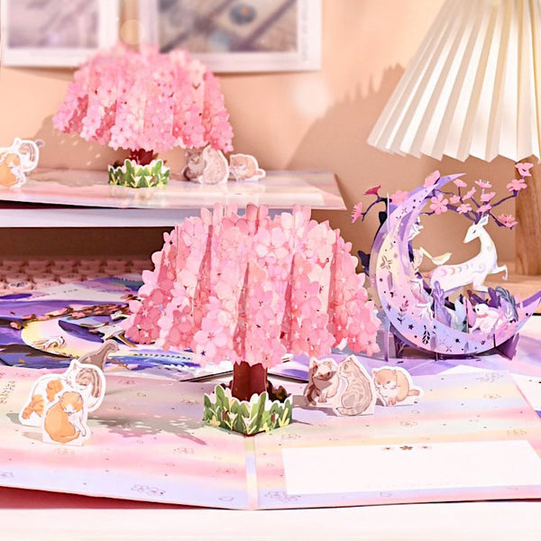 Moonlit Blessings 3D Greeting Card