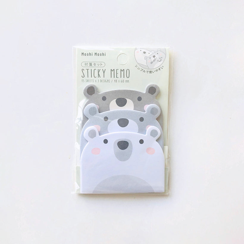 Moshi Moshi Animal Sticky Memo Pad – Kawaii Stationery Shop
