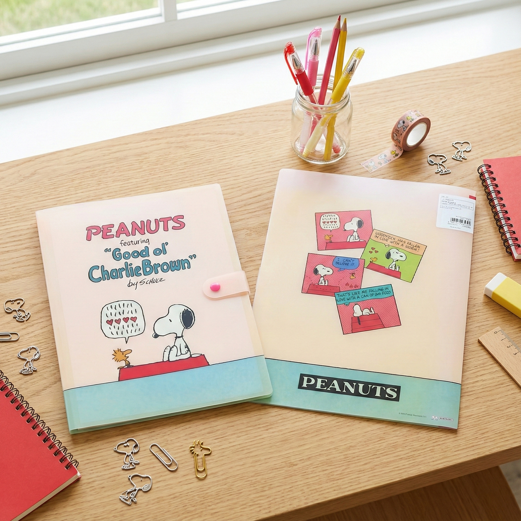 Peanuts Snoopy A4 Folder - Beige – Kawaii Stationery Shop
