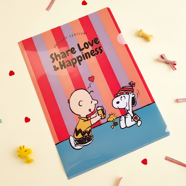 Peanuts Snoopy A4 Folder - Share Love & Happiness