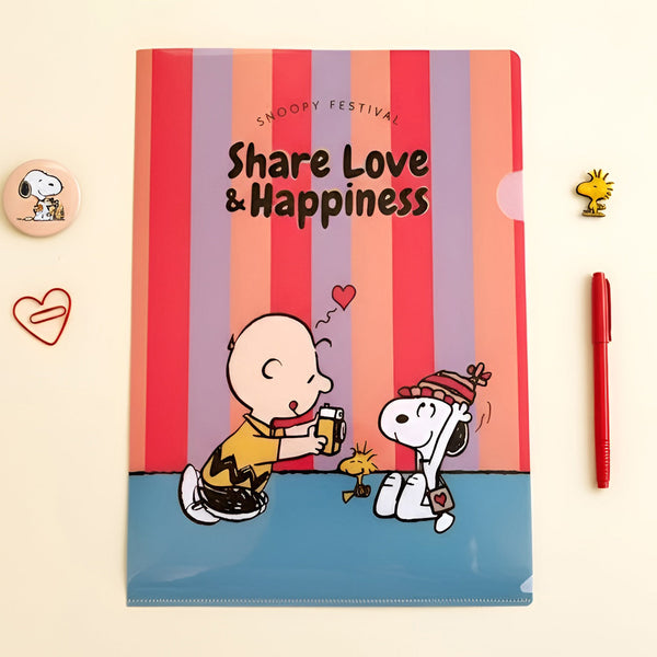 Peanuts Snoopy A4 Folder - Share Love & Happiness
