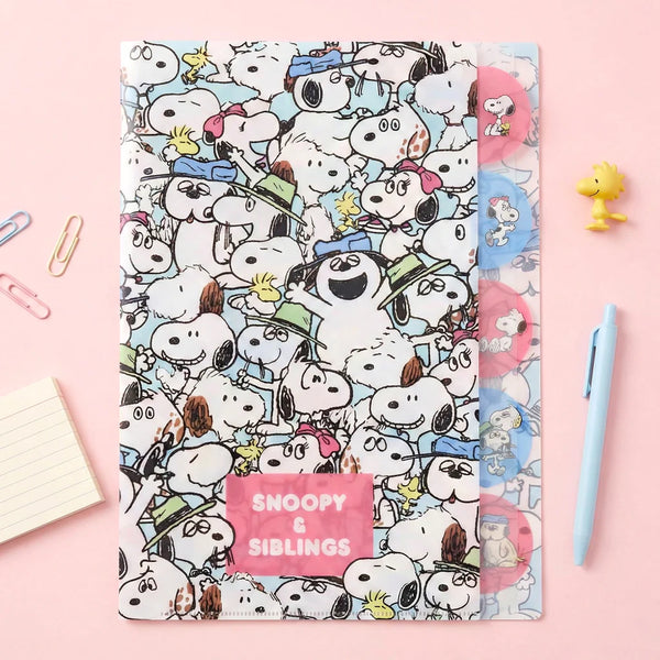 Peanuts Snoopy A4 Folder With Dividers - Siblings Collage