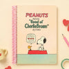 Peanuts Snoopy B6 Spiral Notebook - Beige