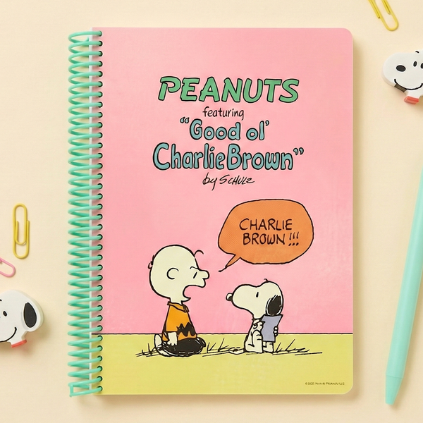 Peanuts Snoopy B6 Spiral Notebook - Pink