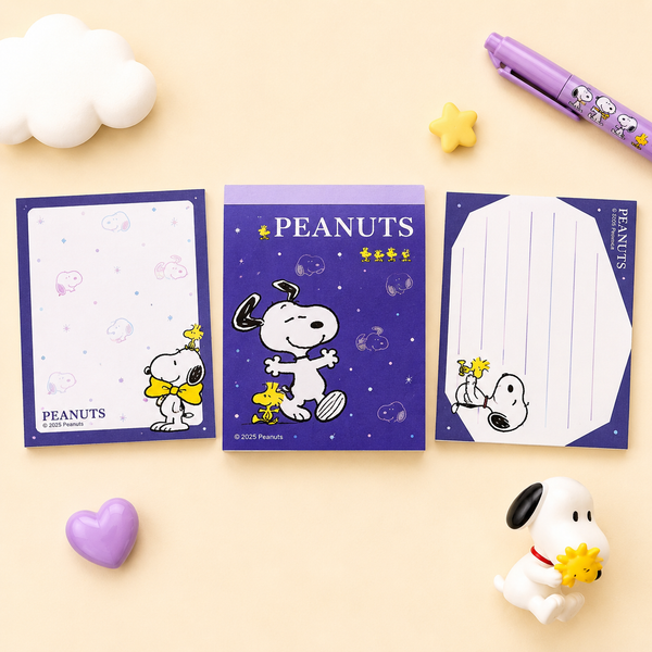 Peanuts Snoopy Memo Pad - Dark Blue