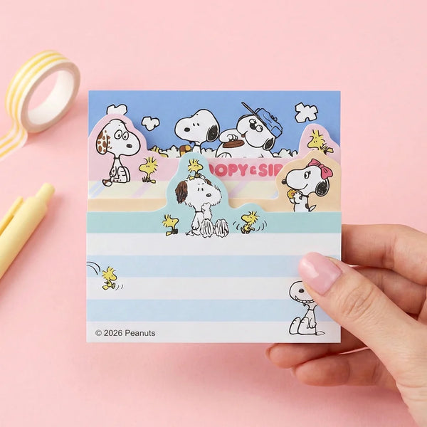 Peanuts Snoopy Die-Cut Sticky Notes - 4-Design Set - Mint - Limited Edition