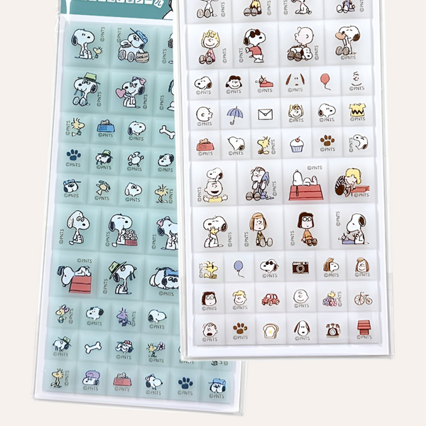 Peanuts Snoopy Drop Block 3D Tile Style Stickers - Limited Vintage Series