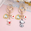 Peanuts Snoopy Keychain - Snoopy Holding Heart