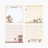 Peanuts Snoopy Memo Pad - Snoopy & Cuddly Bears - Brown