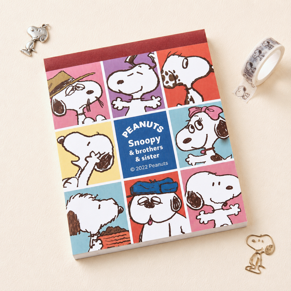 Peanuts Snoopy Memo Pad - Snoopy & Family - Limited Edition