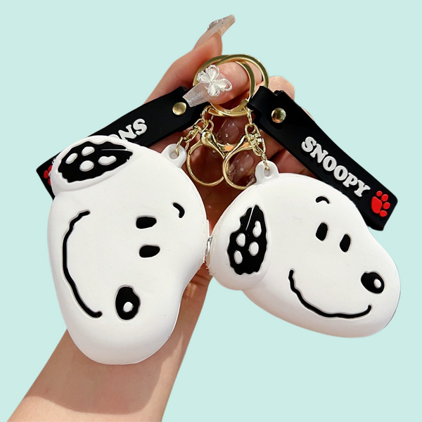 Peanuts Snoopy Mini Silicone Keychain Pouch