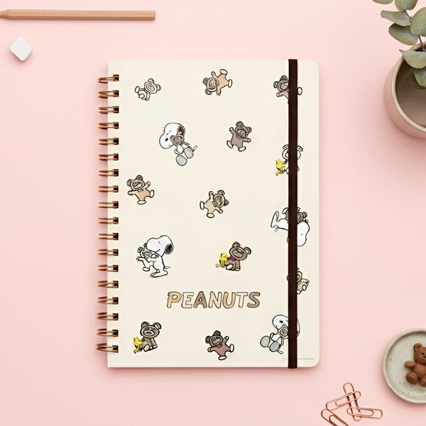 Peanuts Snoopy Notebook - Snoopy & Cuddly Bears - Brown