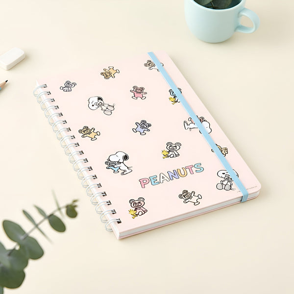 Peanuts Snoopy Notebook - Snoopy & Cuddly Bears - Pink