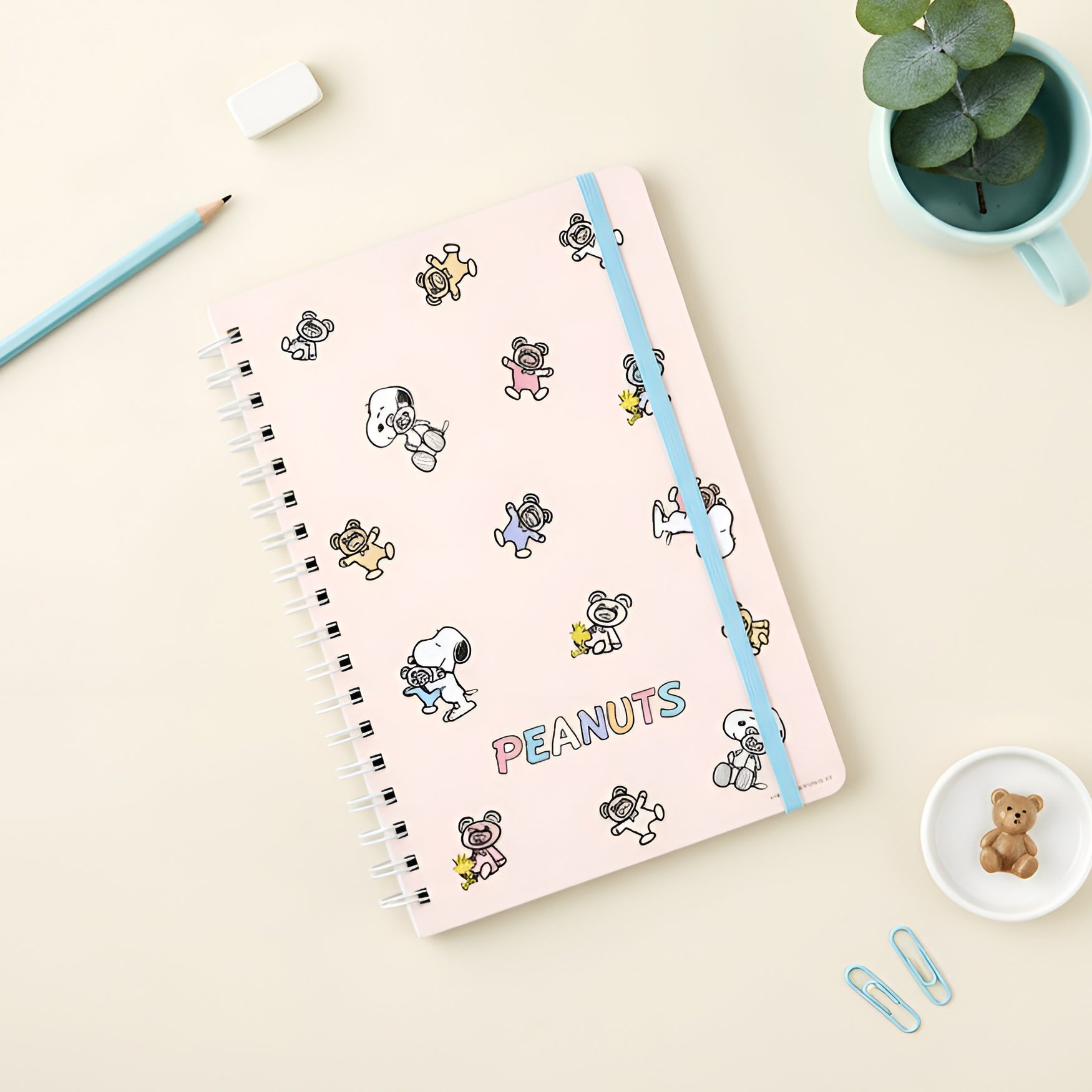 Peanuts Snoopy Notebook - Snoopy & Cuddly Bears - Pink – Kawaii ...