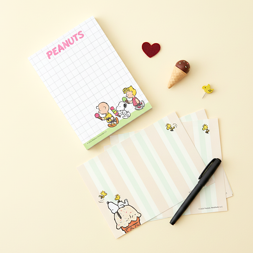 Peanuts Snoopy Petit Collection Memo Pad - Ice Cream – Kawaii ...