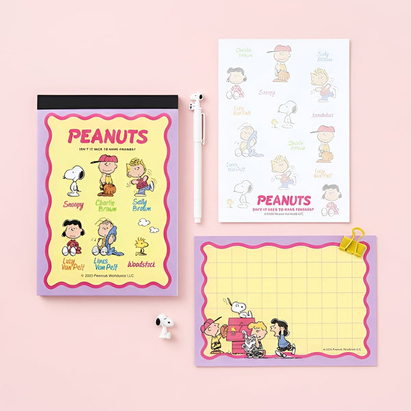 Peanuts Snoopy Petit Collection Memo Pad - Snoopy & Friends
