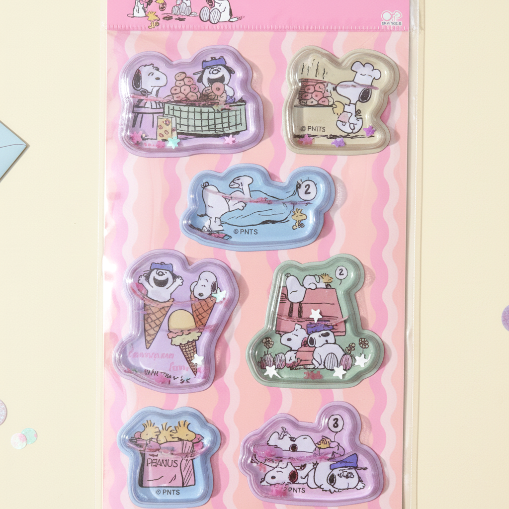 Peanuts Snoopy Petit Collection Stickers - Pink – Kawaii Stationery Shop