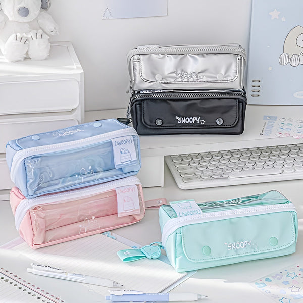Peanuts Snoopy Large Pencil Case - Limited Rosy Posy Edition