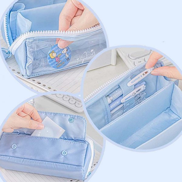 Peanuts Snoopy Large Pencil Case - Limited Rosy Posy Edition