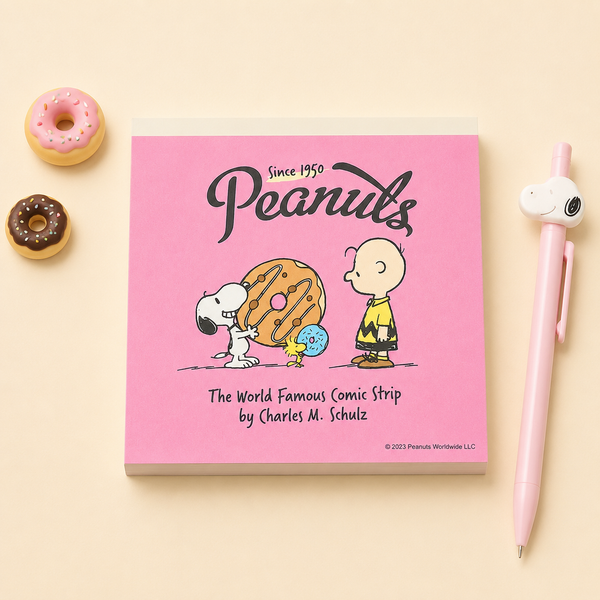 Peanuts Snoopy Square Memo Pad - Donuts - Limited Edition